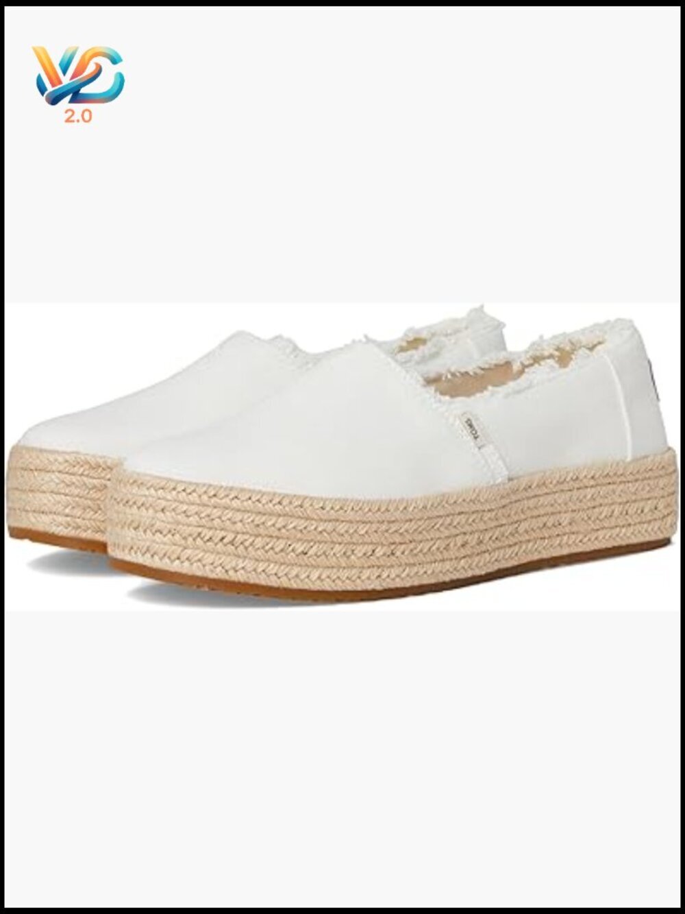 Valencia Platform Espadrille Slip-On Comfort Loafers Woven Rope Trim